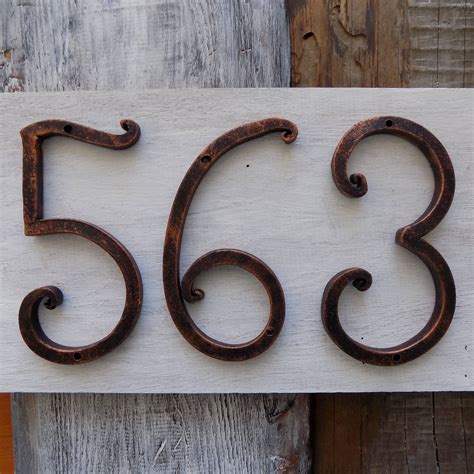 metal die cut house number|Metal House Numbers .